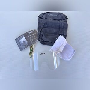 ESS Clear Replacement Lens + Pouch Kit Military Ballistic Eye Shield Parts NEW